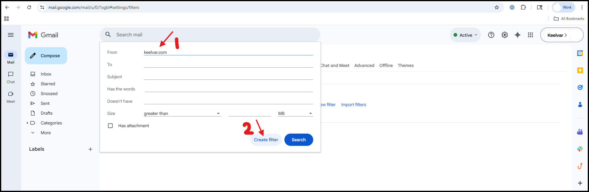 用于预防垃圾邮件的 Gmail 过滤器选项