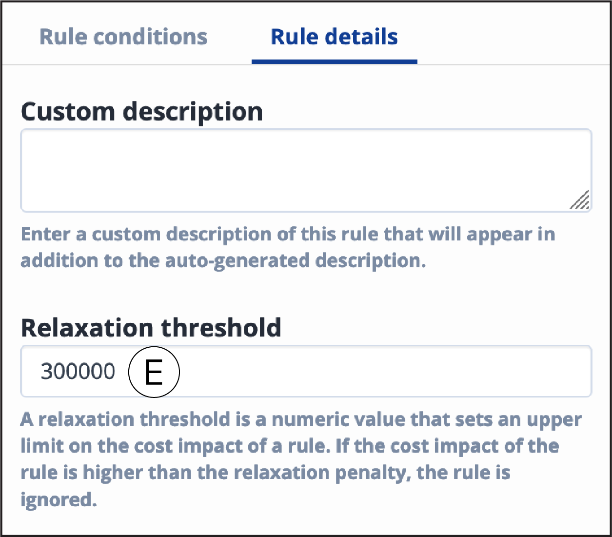 Limit award rule — Example 2b