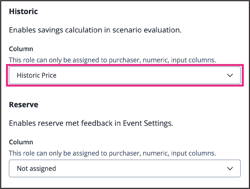 Assigning a column role