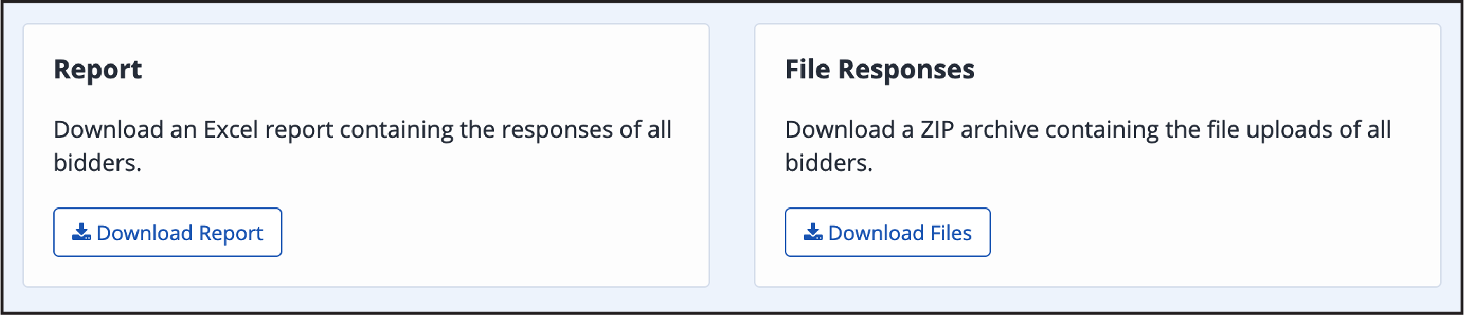 Downloading an RFI Analysis report