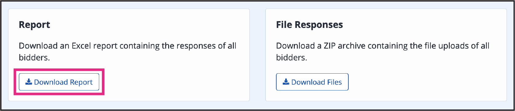 Downloading an RFI Analysis report